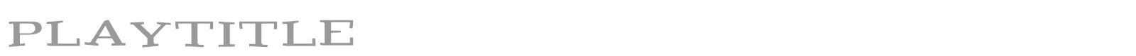 Playtitle font preview